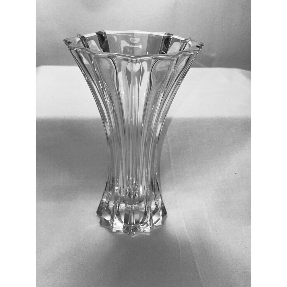 Riedel Accents Vivant Tyrol Crystal Fluted Vase Germany Signed Heavy 7"lead Free